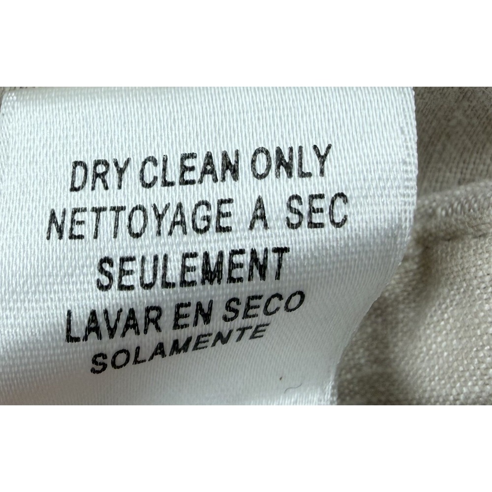 BCBG Maxazria Trouser Pants Beige Linen Blend Wide Leg Size 8 Coastal Preppy - Picture 13 of 13